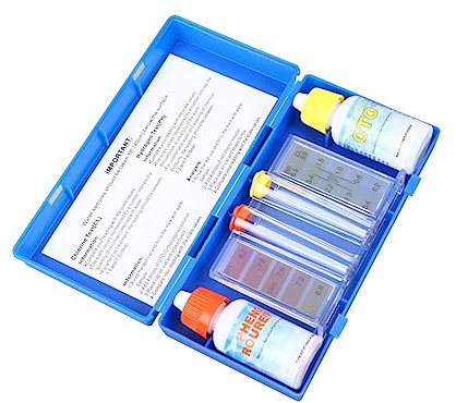 FUNOMOCYA Pool Test Kit Flüssiges Testreagenz Für Pool Und Spa Wasserqualität Ph Chlor-messlösung Tragbar Vielseitig Einsetzbar Kompakt Für Wasserqualitätstest