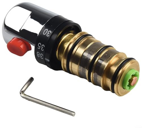 Cartouche de robinet mélangeur thermostatique pour chauffe-eau électrique solaire, robinet de douche en laiton massif chromé, kit de réparation de vanne de mélange thermostatique