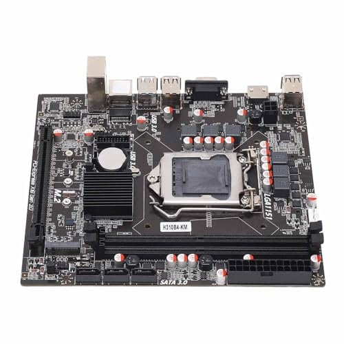 Brilluxa H310B4 Gaming Motherboard, LGA 1151, High Performance Desktop Motherboard, PCIe 3.0, DDR4 RAM Support, USB 3.0, SATA, Compatible with Intel Core i3 i5 i7 8th 9th Gen