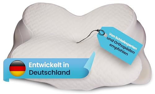 Amela Orthopädisches Kissen, Memory Foam Kissen, Antischnarchkissen, Kopfkissen Nackenschmerzen aus Memory Foam | Nackenstützkissen Ergonomisches Kopf-Kissen Seitenschläferkissen Weiß