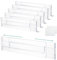 Flearitzo 6 Stück Kunststoff Schubladentrenner Verstellbar Transparente Schubladenteiler Schubladen Organizer für Kommode Schrank Küche Schlafzimmer 27,5-52cm