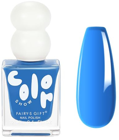 Blue Nail Polish - Bright Blue Nail Varnish - Air Quick Dry Nail Polish - Easy Apply Long-Lasting Nail Varnish - High Glossy Nail Paint Nail Art Polish For Women Girls