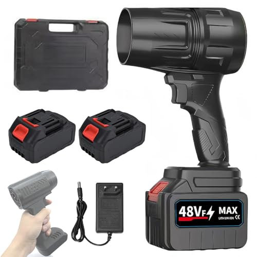 WilkSxyc Soffiatore d'Aria Turbo Car Dryer, 550W Compatibile con Batteria da 24 V, 40.000 Giri/min, per Foglie da Neve, Auto, Divano, Campeggio, Officina