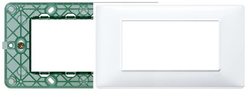 ECI ELETTROFORNITURE KIT SUPPORTO + PLACCA PLANA BIANCA 14614 + 14654.01