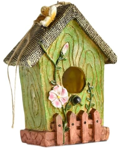 Asyduey Hanging Birdhouse Bird House Garden Decoration Hummingbird Nest Suitable for Tree Hanging Courtyard Layout Craft A