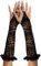 Armstulpen Handschuhe lang aus Spitze schwarz transparent Stulpen OneSize
