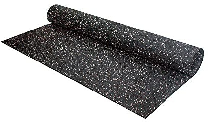 Vivol Fitness Sportboden Premium Schwarz-Orange - Bodenmatte für den Fitnessraum - Rolle 10m - 6mm dick - 5 Farben