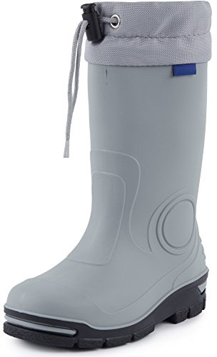 Ladeheid Gummistiefel Kinder mit Schnürung Hohe Regenstiefel für Jungen und Mädchen Bequeme, rutschfeste und federleichte Regenschuhe für alle Jahreszeiten LARB014