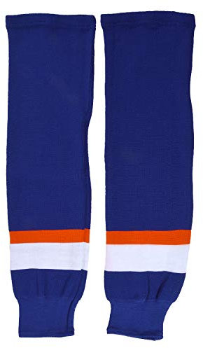 Sherwood Unisex Kinder Schanner Eishockey New York Hockeystutzen, Marine/Weiß/Orange, Junior EU