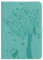 SATURCASE Custodia protettiva a portafoglio in pelle PU con motivo albero di gatto in rilievo, con chiusura magnetica, scomparti per carte di credito, per Samsung Galaxy Tab A 9.7 SM-T550 T555 (verde)