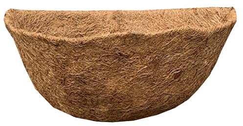 Selections Preformed Half Round Coco Liner for Garden Wall Basket Hayrack Planter (40cm / 16 Inch)