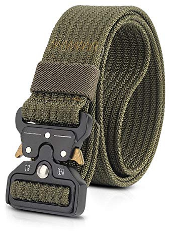 LumiSyne Cinturón Táctico 1.5 Ajustable Hombres Cinturón Resistente Cinturón Nylon Hebilla de Metal de Liberación Rápida Cinturón Táctica Molle Para Molle Caza Deporte