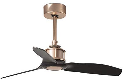 FARO BARCELONA Conilla 33427 – Deckenventilator Just Fan, Kupfer und schwarze Blätter, 81 cm