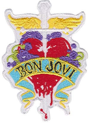 Bon Jovi Heart Aufnäher Besticktes Patch zum Aufbügeln Applique