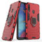MRSTER Samsung A20s Hülle 360 Grad Drehbar Ringhalter Cover TPU Handyhülle 2 In 1 Plastic Silicone Case Heavy Duty Schutz Hybrid Stoßfest Schutzhülle für Samsung Galaxy A20s. HB Red