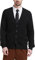 Kallspin Men's Cardigan Sweater Wool Blend V Neck Cable Knit Buttons Cardigan with Pockets(Black, 2X-Large)