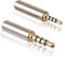 MIUONO 2.5mm to 3.5mm Adapter and 3.5mm to 2.5mm Adapter, Gold Plated Jack Stereo Full Metal Connector Converter for Smartphones, Headphone, Mic, Tablets Support MIC Function
