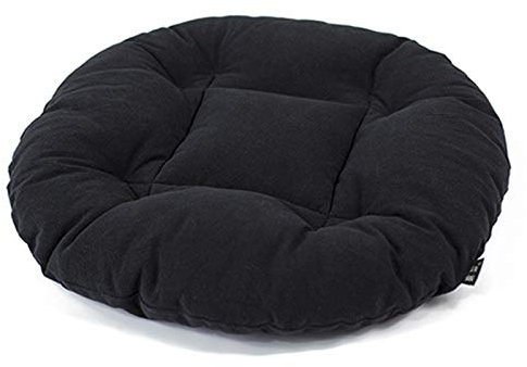 EXQULEG 1er Set Stuhlkissen Stuhlauflage Rund Filz Sitzkissen Stuhl Kissen für Indoor Outdoor Sitzpolster (Schwarz,38cm)