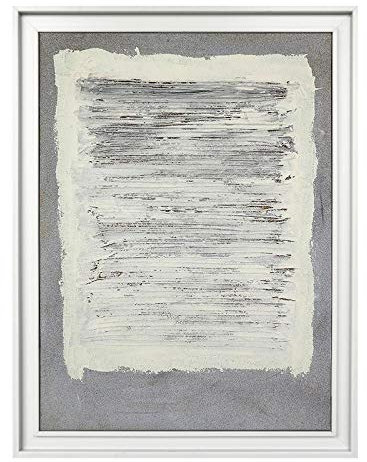 Acrylbilder Auf Leinwand Handgemalt,Creme Rechteck Geometrie Minimalist Abstract Modern Handgemalte Ölgemälde Auf Leinwand Für Familienwand Wohnzimmer Esszimmer Home Art Decor,70X90Cm (28X36I