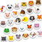 Laywvco 28 Stück Emoji-Magnete für Kühlschrank, lustige Kühlschrankmagnete, niedliche Magnete für Whiteboard, Magnete für Büro und Küche, Geschenke für Damen und Emoji-Enthusiasten (weiß-28)