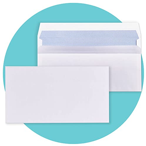 Triplast 500 x DL White Self Seal Security Envelopes (Size: 110x220mm) | Fully Opaque, Self Sealing & Printer Safe Mailing Paper Envelopes | Ideal for Everyday Home, Office & Commercial Use