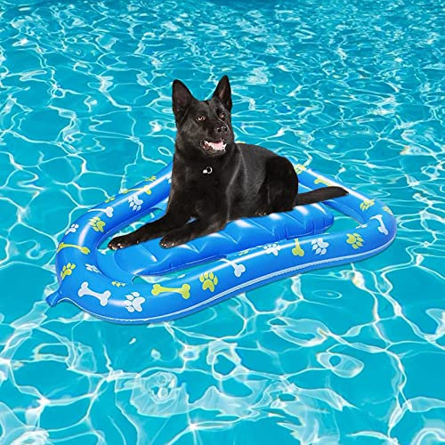 MVDECOR Flotteur de Piscine Gonflable pour Chiens et Chiots, Grand Flotteur de Piscine pour Chien et Chat, Jouet d'eau d'été pour lit Flottant Gonflable