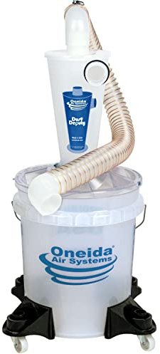 Oneida Air Systems Dust Collector & Cyclone Separator Kit DD Deluxe 5-Gal - Clear Bucket - Portable