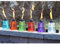 Seraphic Citronella Tischfackeln für den Außenbereich, Terrasse, 473 ml, dekorative Glasfackel, Citronella-Kerzen für Außendeck, Garten, Partys, 3 Stück, sortiert