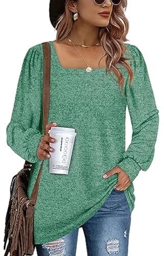 Damen Langarmshirt Pullover Basic Oberteile Angeln und Bergsteigen Outdoor Jacke Slim Fit Langarm Sport Running Shirt Fahrrad Tops grün Resort Bekleidung XXL