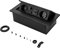 Tischsteckdose Küchensteckdose Mehrfachsteckdosen,Versenkbare Einbau Steckdosenleiste mit 2 EU LAN HDMI und 5V 2A USB Typec, Schwarz