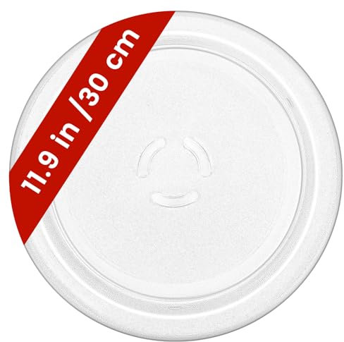 Puxyblue 4393799 4393751 Plateau en verre pour micro-ondes Whirl-pool & Ken-more & May-Tag Remplace 8206226 30QBP4185 AP3130793 PS373741 Plateau tournant en verre pour micro-ondes