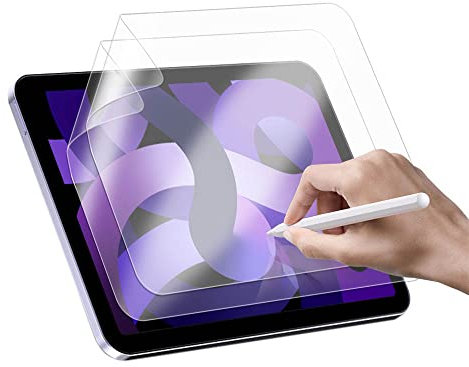 LXEEOLX [2 Stück Paper-Feel Schutzfolie für iPad Air 2022/2020 (10.9 Zoll), Schreiben und Zeichnen wie auf Papier, Blendfreiem, dünn und reaktionsschnell, Matte Schreibfolie