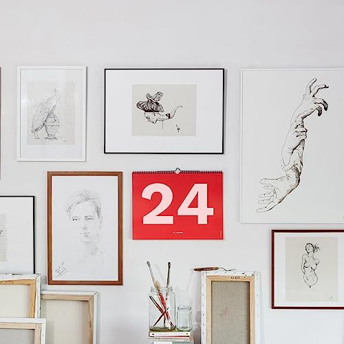OD OCTÀGONDESIGN Wandplaner 2024, A3, Rot