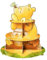 Z1juce Winnie Desserthalter, 3 Etagen, Winnie-Party, Desserthalter, Winnie-Thema, Papp-Kuchenständer für Geburtstagsparty-Dekorationen, Winnie-Cupcake-Display für Jungen und Mädchen,