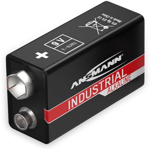ANSMANN 9V-Blockbatterie, Industrial, Alkaline, 1 Stück