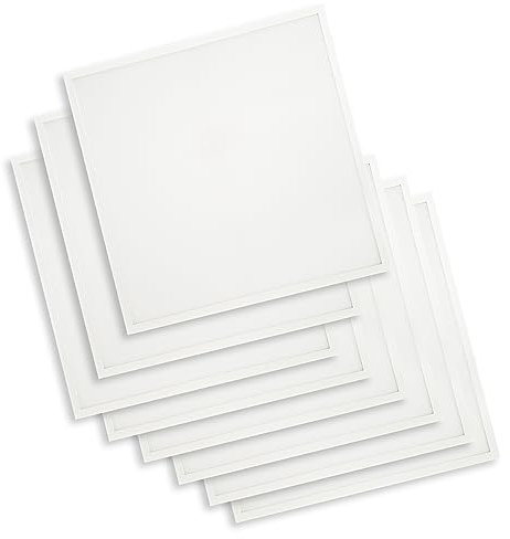 ELG Leuchten 8 x Hochwertige LED Panelleuchte, Einlegeleuchte 62x62cm, Rasterdeckenleuchte, 4000K (neutralweiß), 4000 Lumen, 25 Watt (inkl. Treiber)