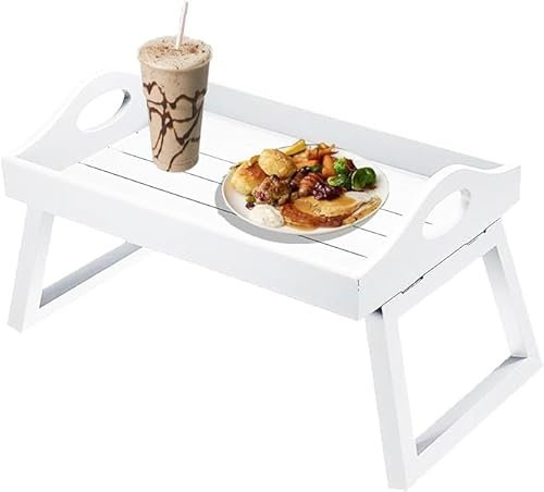 zeeyrak Wooden Sofa Arm Tray, Sofa Arm Chair Tray, Snack Serving Tray, Fits Most Chair arms, Grey Sofa Tea Tray (SOFA ARM TRAY WHITE)