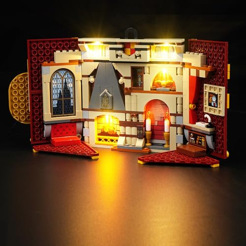 cooldac Led Licht Kit Kompatibel mit Lego 76409 Harry Potter Hausbanner Gryffindor Set(nur Beleuchtung, Keine Modelle), Kreative Dekorlichter Set Kompatibel mit Lego 76409 Harry Potter Hausbanner