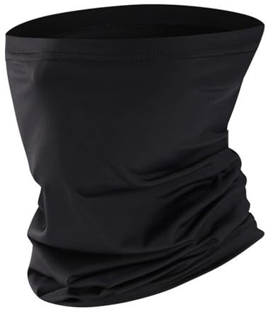 nanologi Multifunktionstuch Schlauchschal, Bandana Halstuch für Herren Damen, Elastiche Sonnenschutz Atmungsaktiv Winddicht Mundschutz für Motorrad Wandern Radfahren Laufen - Schwarz
