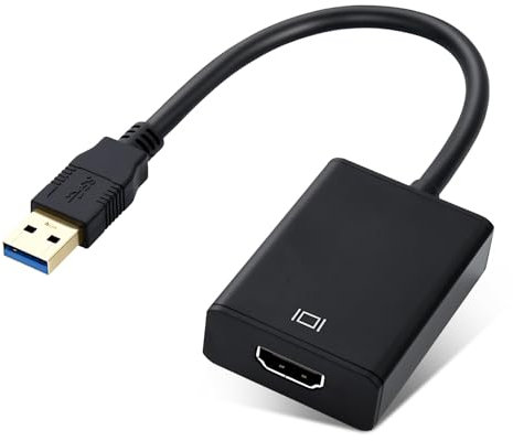 ELUTENG USB to HDMI Adapter USB 3.0/2.0 to HDMI 1080P Video Audio Converter Video Adapter Multiple for Desktop PC TV Compatible with Windows XP 7/8/ 8.1/10