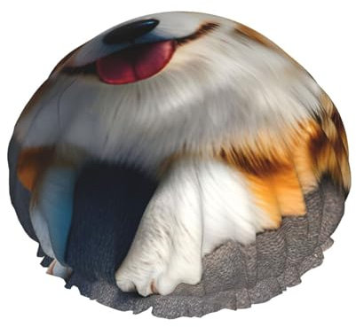 Divertenti cuffie da doccia Corgi Butt Brown con un doppio strato di, tengono bene i capelli sia che li usi durante la doccia o il bagno.