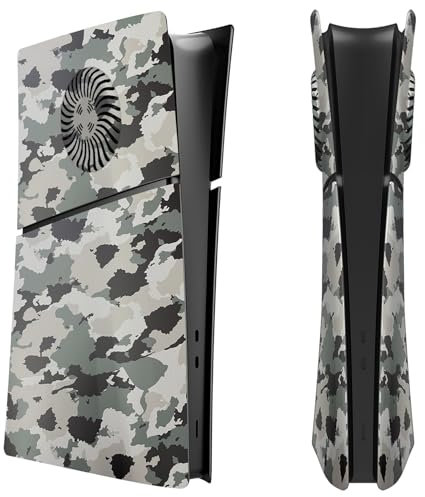 Szaerfa Plaques de Protection de Console avec évents de Refroidissement pour Sony PS5 Slim, (Version numérique,Camouflage)