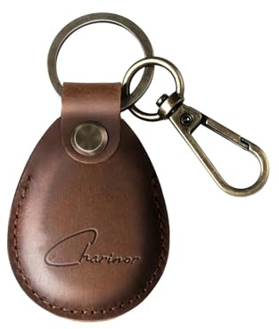 Étui pour pendentif Apple AirTag, porte-clés Airtags en cuir véritable, étui caché pour Air Tag [Marron foncé 2.0]