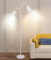 ANTENLICHT Stehlampe mit leselampe Wohnzimmer VILI | E27 Fassung max. 60W | 360° Schwenkbare 2 Lampenköpfe Stehleuchte | moderne Metall Sofa Lampe mit Höhe 159 cm | für Schlafzimmer Weiß ohne Birne