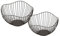 Amago home Obstkorb SET2 Dekokorb Metall ø 25 H 14 cm Brotkorb Obstschale Geschenkkorb Farbe schwarz matt