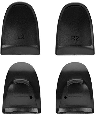 FLEXMAN L2 R2 Trigger Extenders Buttons, Lengthen Anti Slip Grips Extended Trigger Enhance Game Experience for PS4, Easy Installation (Black)