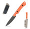 SDOKEDC DC53 Stahl messer Feststehende Klinge mit Kydex Scheide Jagdmesser für Männer EDC Outdoor Camping Survival (Schwarz Orange)