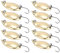 10 Pieces Fishing Lures Wobbler Baits Artificial Metal Baits Hook Lure Metal Spoon Bait Set (2.5g gold)