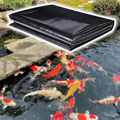 Becool fish Telo Laghetto Flessibile Rivestimento per Laghetto, Pellicola in HDPE Impermeabile, Fodera Laghetto per Giardini Acquatici Cascate, Membrana Rinforzata per Fontane Laghetti Koi