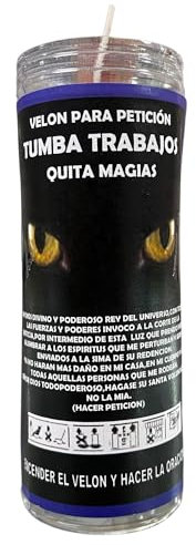 Velón de Tumba Trabajos para Quitar Magias | Vela Especial con Aceite para Reventar y Eliminar Trabajos de Magia Negra, Maldiciones, Mal de Ojo y Hechizos.